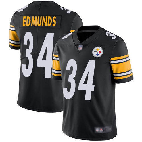 Men Pittsburgh Steelers Football #34 Limited Black Terrell Edmunds Home Vapor Untouchable Nike NFL Jersey